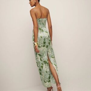 Reformation Frankie silk dress in Tea Party